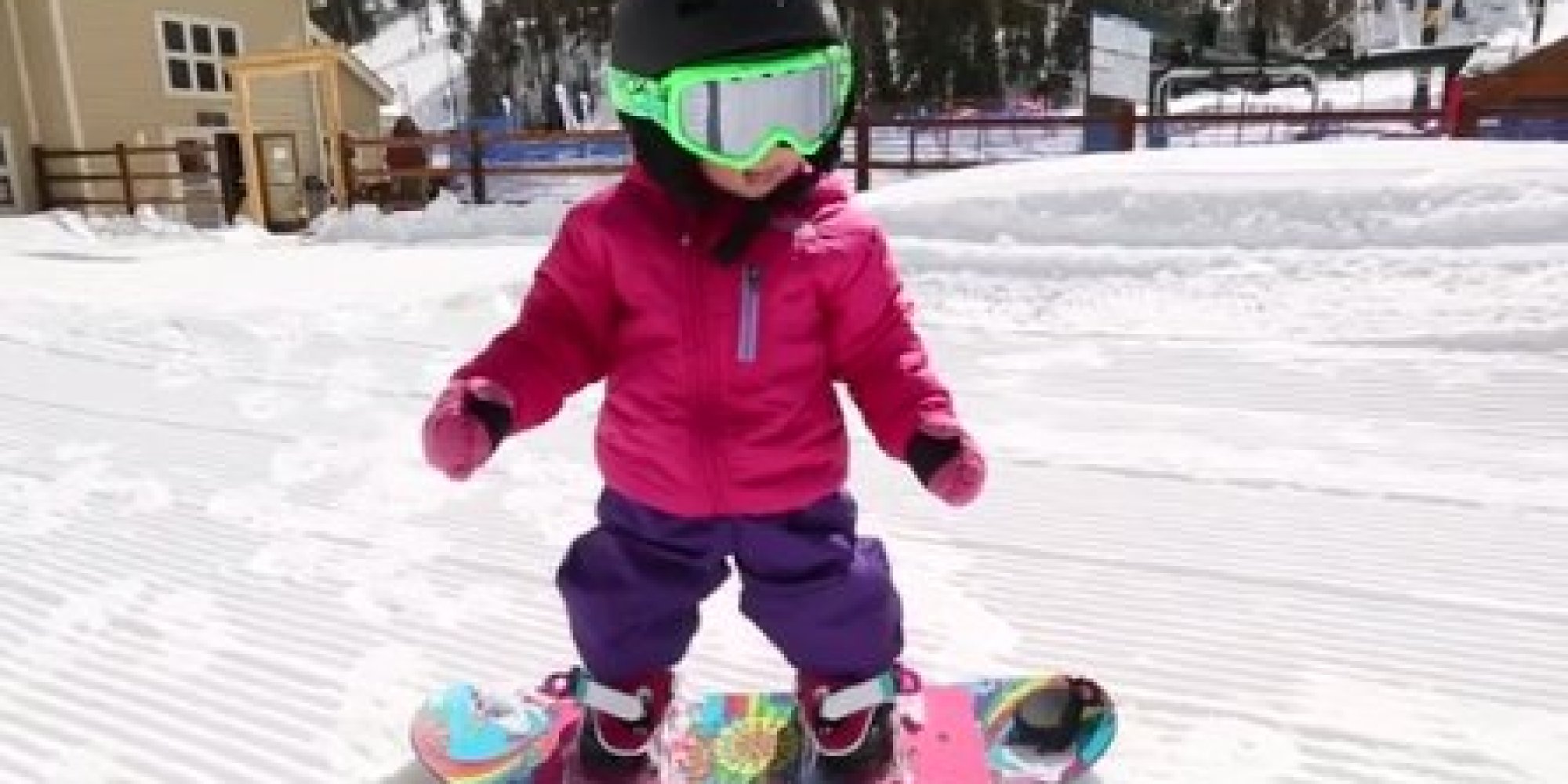 This 18MonthOld Snowboarder Is Tearin' It Up On The Bunny Hill HuffPost