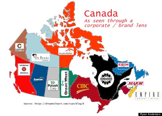 This Is Corporate Canada In 1 Map (PHOTO) | HuffPost Canada