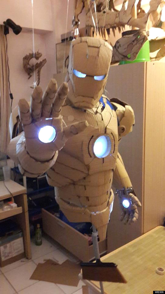 Meet The Taiwanese Tony Stark, Complete With Cardboard Iron Man Armour