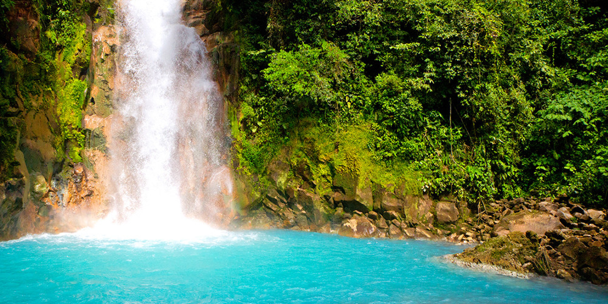 rio celeste waterfall is quite possibly bluest rio celeste waterfall is quite possibly bluest