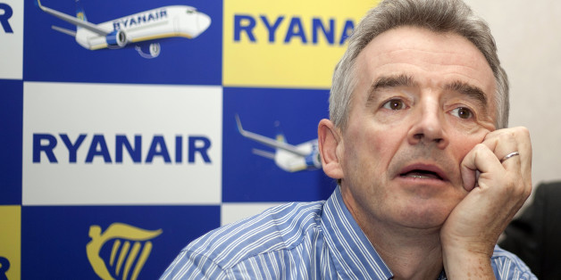 The chief executive officer of Irish low-cost airline Ryanair, Michael O'Leary, gives a press conference on November 27, 2013 in Brussels to announce his company will establish a second base in Belgium at Zaventem airport, running 10 daily flights from there as of February 2014. AFP PHOTO / BELGA / JORGE DIRCKX - BELGIUM OUT - (Photo credit should read JORGE DIRCKX/AFP/Getty Images)
