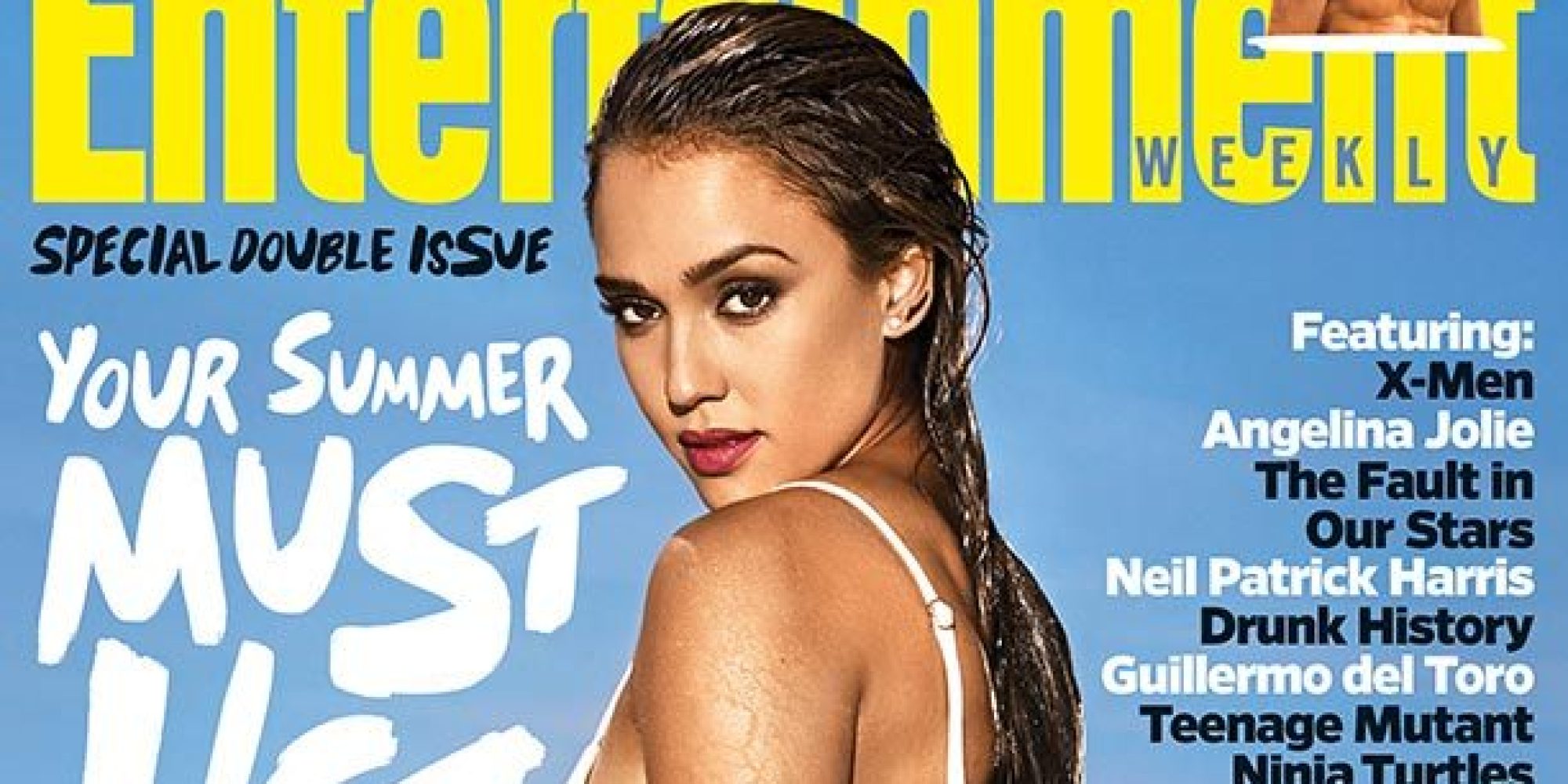 Jessica Alba Sizzles In Tiny White Bikini On Entertainment Weekly Cover 9328