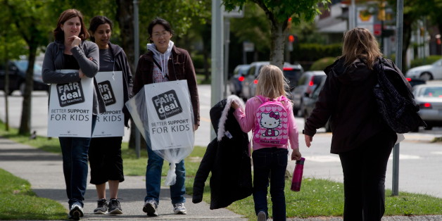 B.C. teachers walk the picket line.