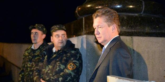 Le directeur général du géant gazier russe Gazprom, Alexeï Miller, à l'issue d'une réunion avec le ministre ukrainien de l'Energie le 16 juin 2014 à Kiev