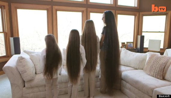 Meet The Rapunzel Family: Mother And Three Daughters Have Combined Hair
