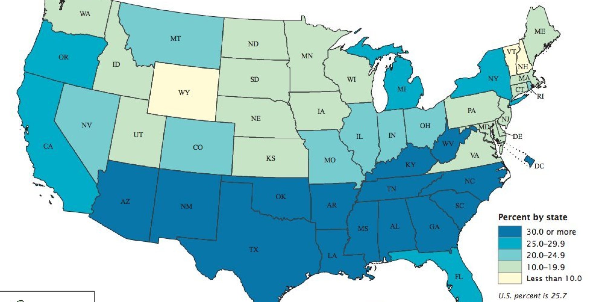 The South Is Essentially A Solid, Grim Block Of Poverty | HuffPost