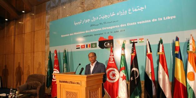 Le président Moncef Marzouki à l'ouverture de la réunion des ministres des AE des pays voisins