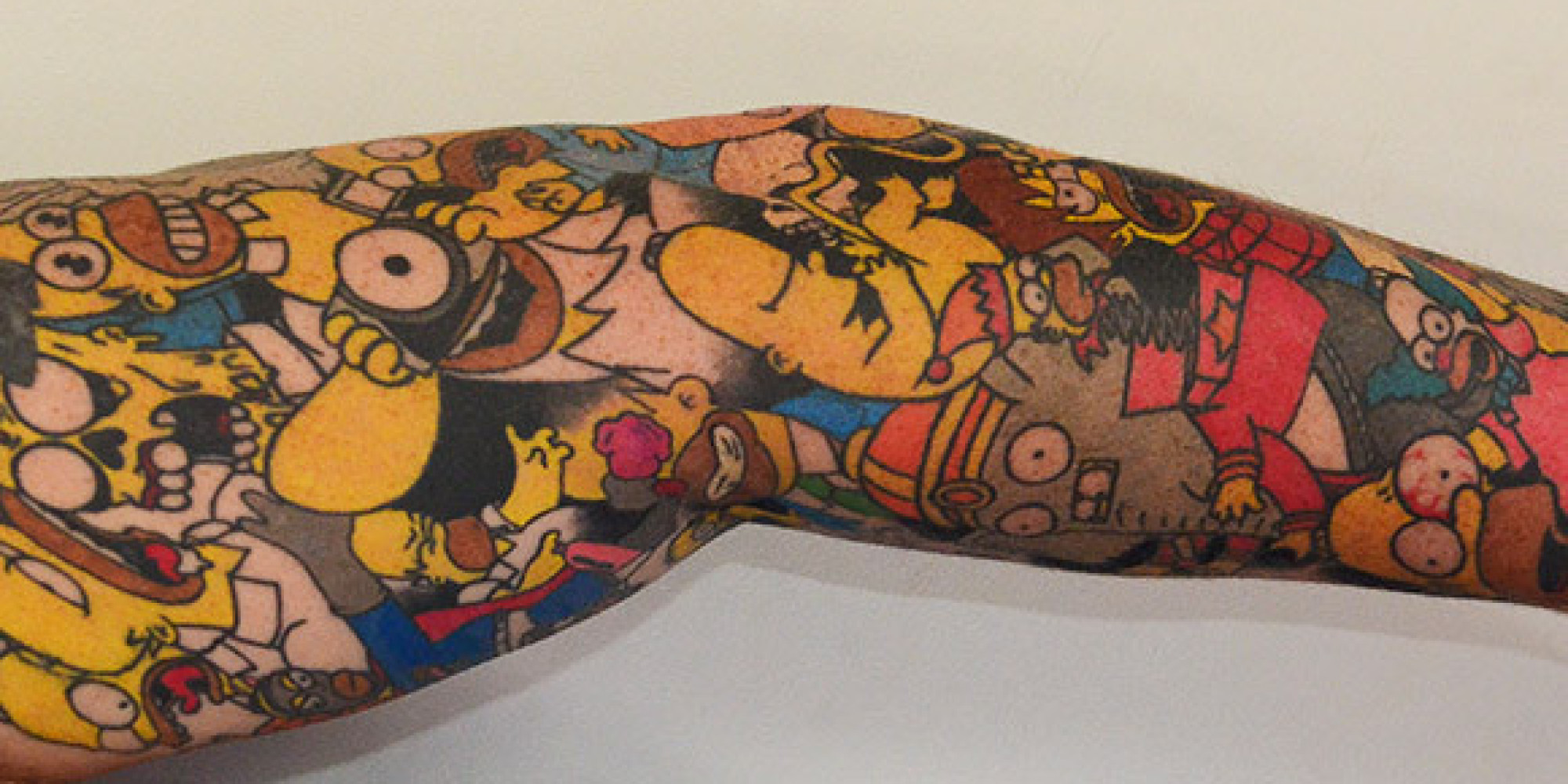 Man Sets World Record With Most Homer Simpson Tattoos HuffPost   O HOMER SIMPSON TATTOOS Facebook 