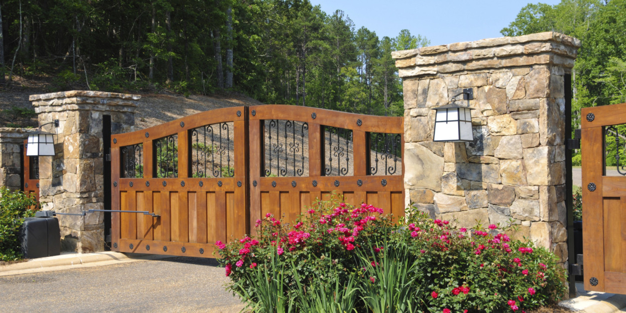 gate gated community communities perimeter cameras entrance driveway gates homes locations installation brick building