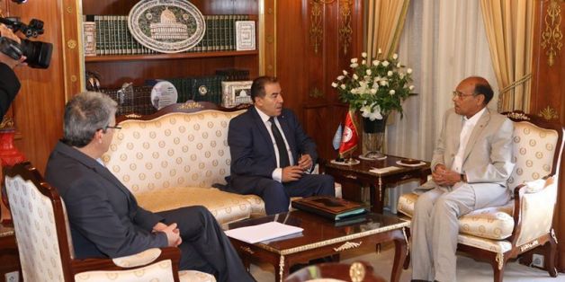 rencontre de Moncef Marzouki avec Mongi Hamdi le 31 Aout 2014 au palais de Carthage