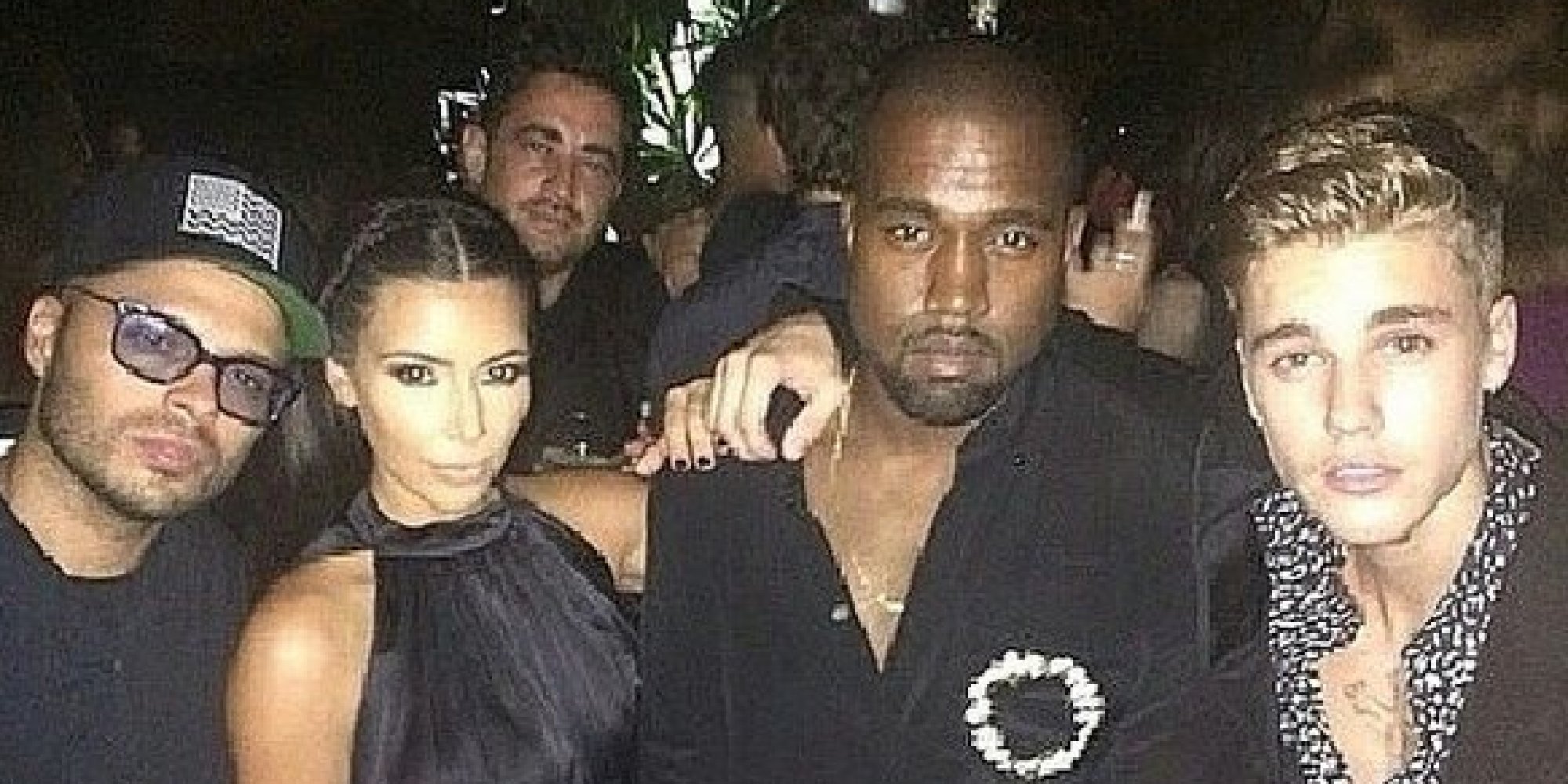 This Photo Of Kanye West, Kim Kardashian & Justin Bieber Is Peak ...