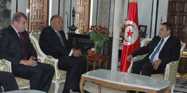 Le ministre égyptien des Affaires étrangères en visite à Tunis, le 4 août 2014