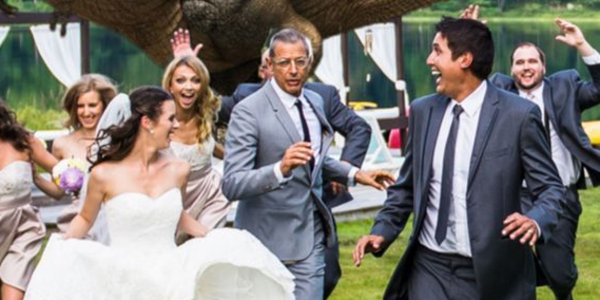Jeff Goldblum Channels Juric Park For Epic Wedding Photo Huffpost