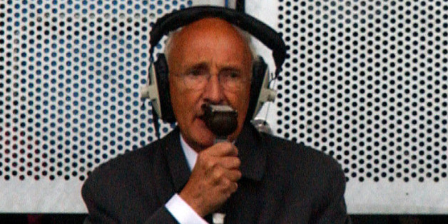 Davies during his last "Match of the Day" commentary in 2004