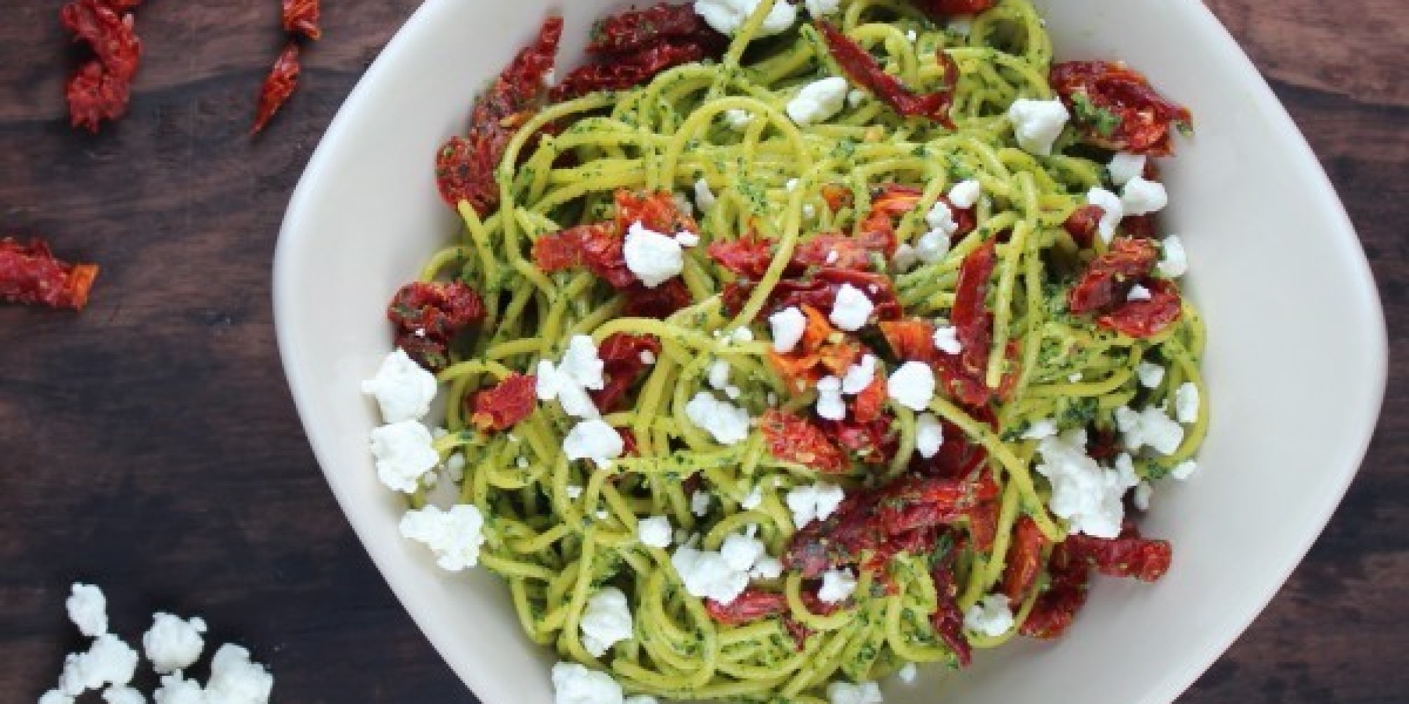 Make This Kale Pesto Spaghetti For Dinner. It's Got Goat Cheese. HuffPost