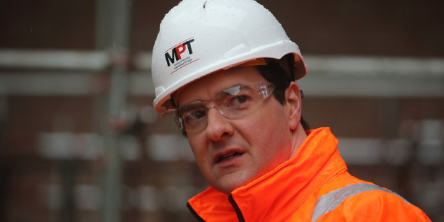 MANCHESTER, ENGLAND - FEBRUARY 07: Chancellor of the Exchequer George Osborne tours the construction site of the new fourth platform at Manchester Airport Rail Station which is part of the Northern Hub Project on February 7, 2014 in Manchester, England. The Chancellor officially launched and unveiled a plaque to mark the the start of the GBP 600 Million Northern Hub Project which will enhance the rail network. (Photo by Christopher Furlong/Getty Images)