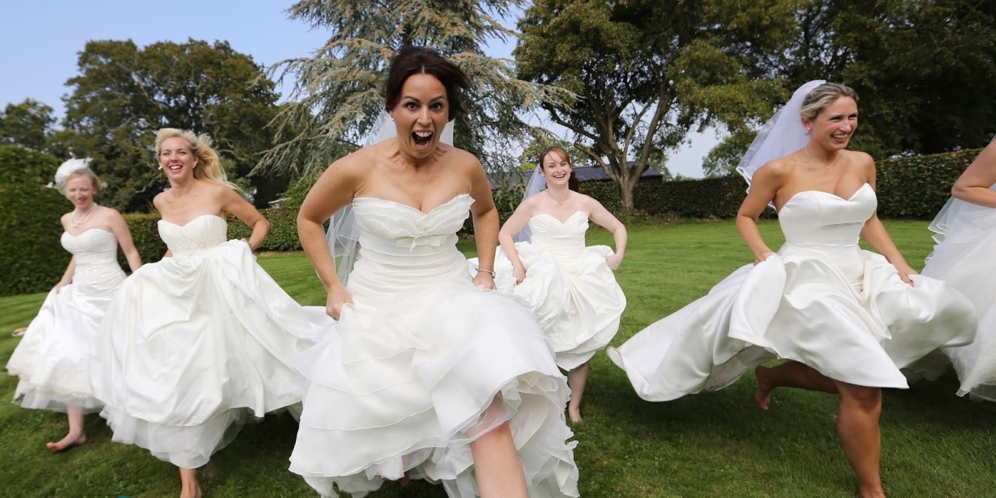 Childhood Best Friends Back In Their Wedding Dresses | HuffPost