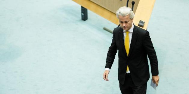 Le député néerlandais anti-Islam Geert Wilders dans la Chambre des Représentants à La Haye, le 18 septembre 2014.