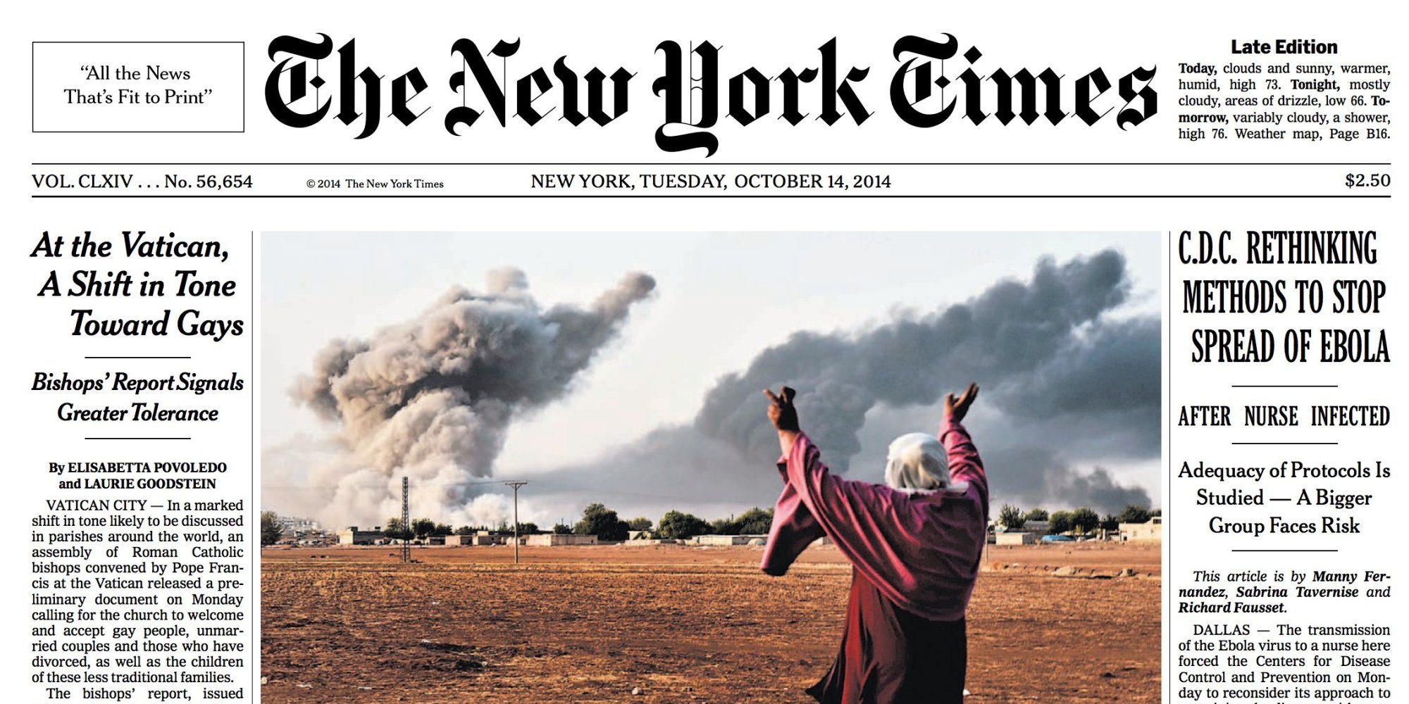 nytimes front page oct 2018