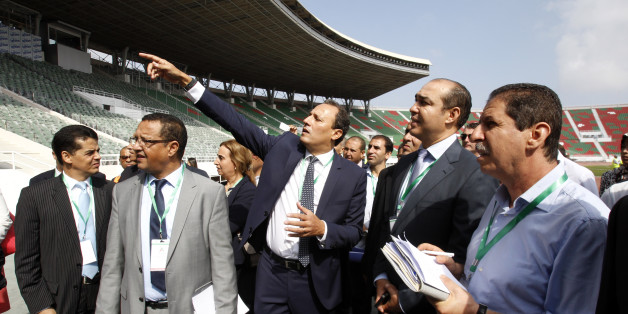 Mohamed Ouzzine lors de la réouverture du complexe sportif Prince Moulay Abdellah à Rabat (30 septembre 2014)