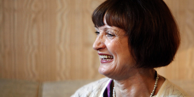 Olympics Minister Tessa Jowell, from Britain, laughs during a meeting with Rio de Janeiro City's Mayor Eduardo Paes, and Rio de Janeiro State's Governor Sergio Cabral in Rio de Janeiro, Thursday, March 25, 2010. (AP Photo/Felipe Dana)