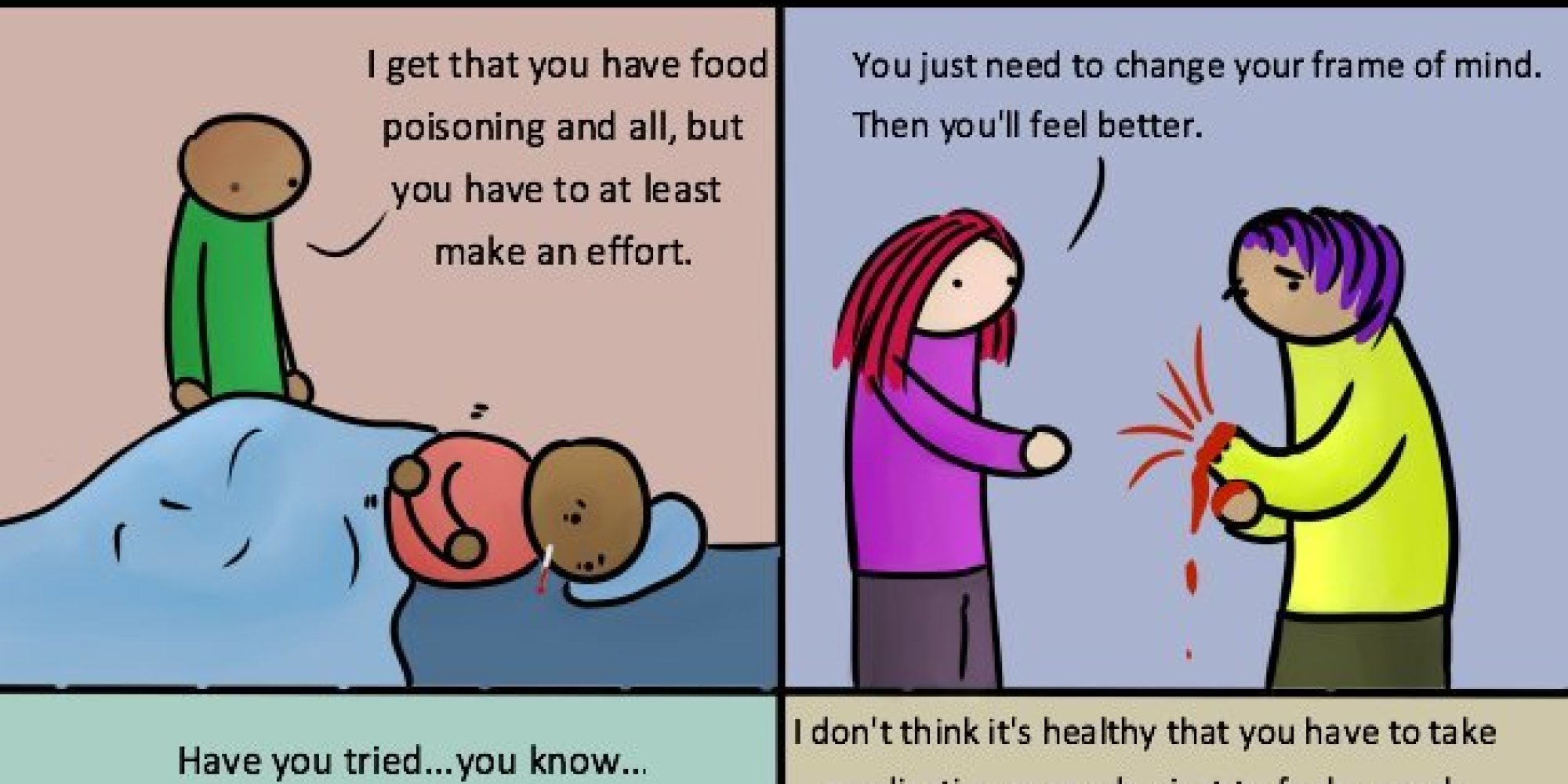 what-if-people-treated-physical-illness-like-mental-illness-huffpost