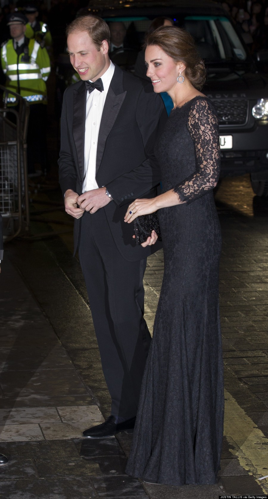 kate middleton black tie dress