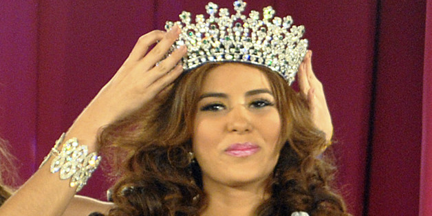 In this April 26, 2014 photo, Maria Jose Alvarado is crowned the new Miss Honduras in San Pedro, Sula, Honduras. Alvarado, and her sister Sofia disappeared after attending a birthday party in Western Honduras on Thursday Nov. 13, but authorities were not notified until the weekend. The 19-year-old beauty queen was expected to attend the Miss World pageant in Britain this December. (AP Photo)