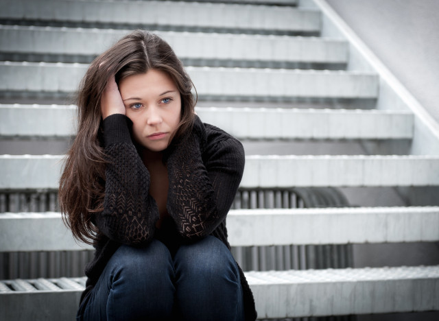 woman sad
