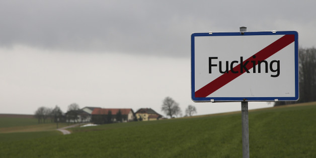 A road sign reads the name of the Austrian village 'Fucking' in western Austria on a cloudy day on January 7, 2013. The village has become a tourist attraction due to its name. AFP PHOTO / ALEXANDER KLEIN (Photo credit should read ALEXANDER KLEIN/AFP/Getty Images)