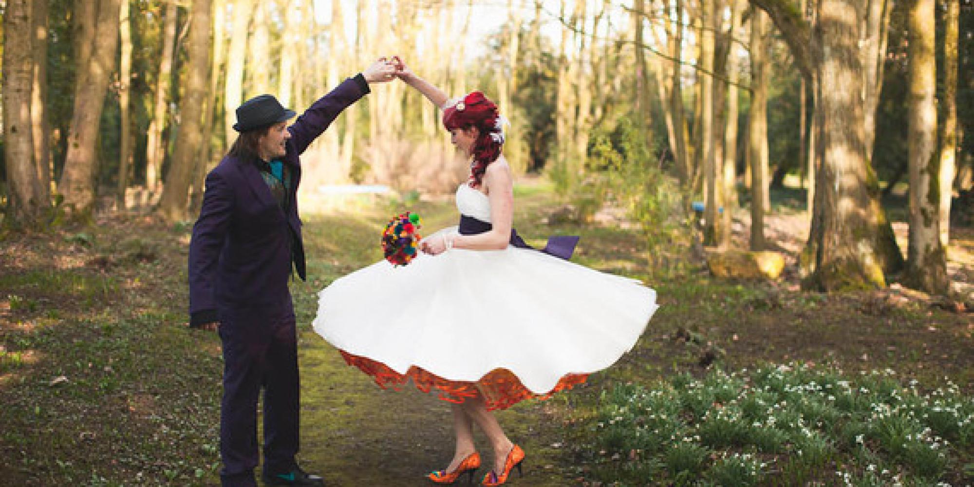 7 Unique Ways to Add Color to Your Wedding Dress HuffPost