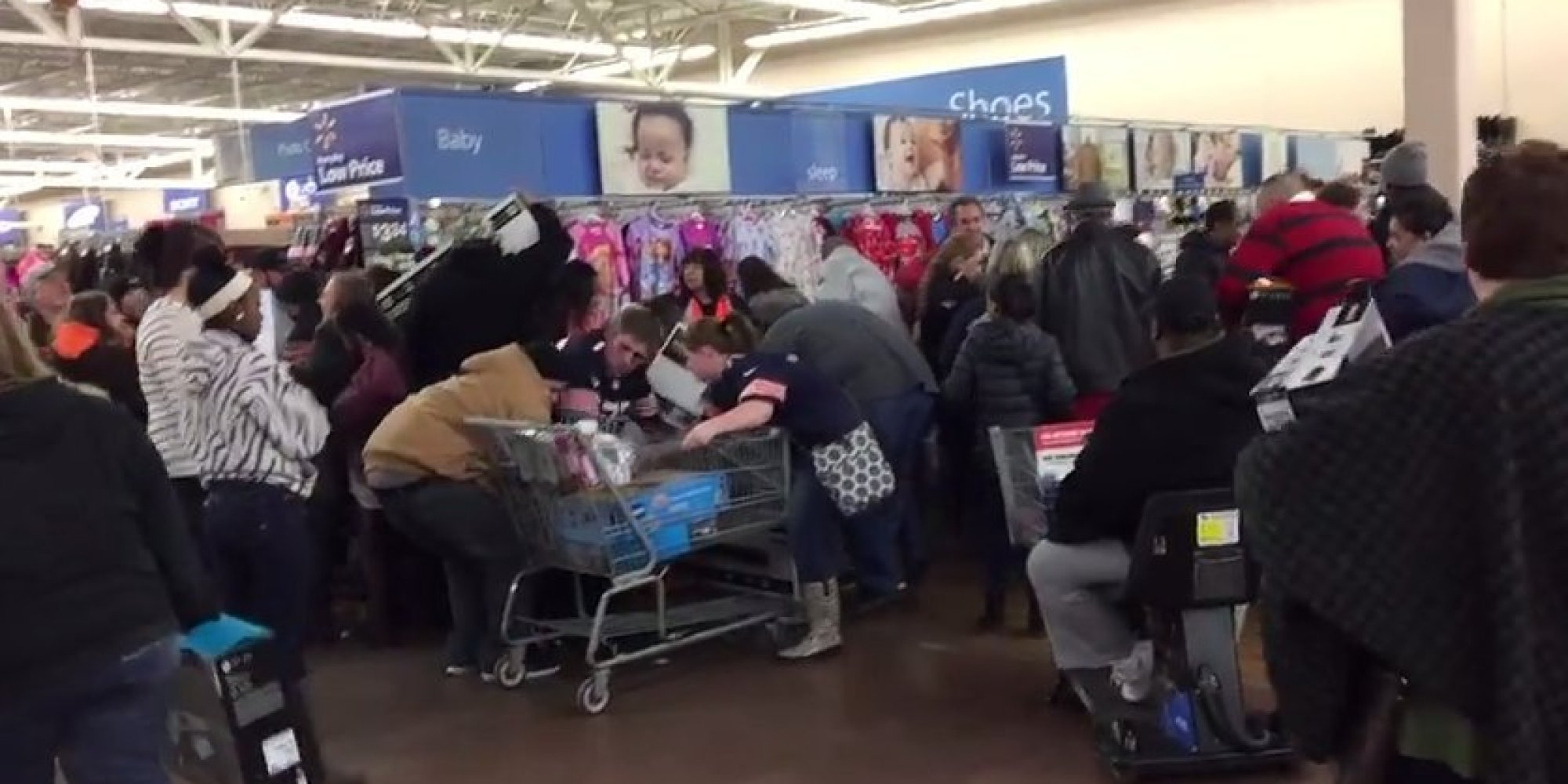 Black Friday Brawls Captured On Camera As Shoppers Tussle Over Barbies - What Stores Are Open All Night On Black Friday