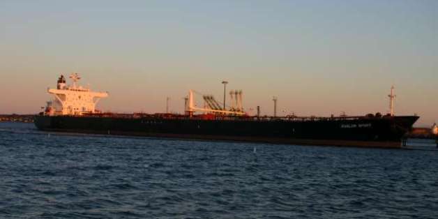 "Avalon Spirit" oil tanker docked at South Portland, Maine.