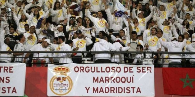 Les supporters de la Peña Casa Madridista lors de la finale de la Coupe du monde des clubs, le 20 décembre 2014