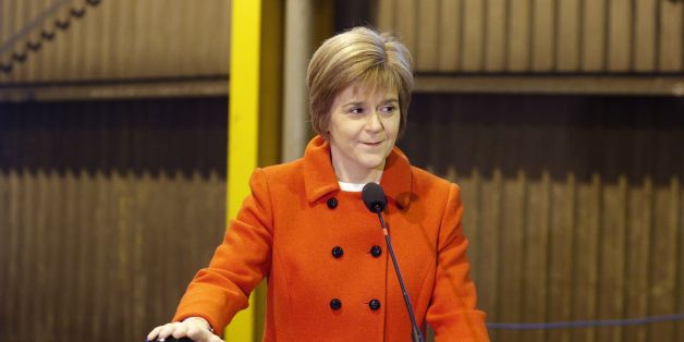 First Minister Nicola Sturgeon marks the start of construction of a hybrid ferry at Ferguson Marine Engineering in Port Glasgow.