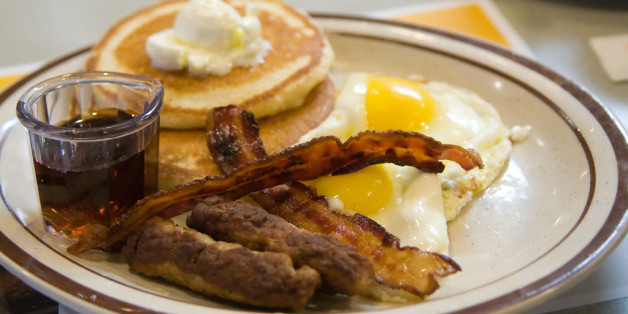 so dennys is doing this promotion where people can come in for a free grand slam breakfast from 6am - 2pm. i didn't think i was going to do this but i woke up real early so what the heck? i got there exactly at 6am and it was already busy with maybe 20 plus people waiting in line. thankfully i was alone and i managed to grab a seat at the counter with practically no waiting time. i heard from the waiters that they only had two cooks and more were coming later at 7am. naturally it did take longer than normal to get my order taken and for my food to arrive and even longer for my bill to get to me. i didn't mind as i don't have anywhere to go today. bear in mind this is all going on between 6am and 6.45am.
so why does dennys do this? well according to an article on msn:
- 1,560 restaurants participating in this promotion
- an estimated 2 million people expected to partake in this promotion
- value of grand slam breakfast is $5.99
- with those numbers, this promotion has a face value of $15,457,075
- cost to prepare food is maybe 25% or 30% of the actual cost which translates to dennys spending $4,637,122.
- food is free, but drinks aren't. with an average of $1.70 spent per person drinks, you're looking around at around $4,250,000 in drink revenue.
- that basically means that they will end up spending around $400,000 for this entire promotion. the free press that comes with all this makes this all worth it.
source: <a href="http://blogs.moneycentral.msn.com/smartspending/archive/2009/02/02/let-s-go-out-for-breakfast.aspx" rel="nofollow">blogs.moneycentral.msn.com/smartspending/archive/2009/02/...</a>