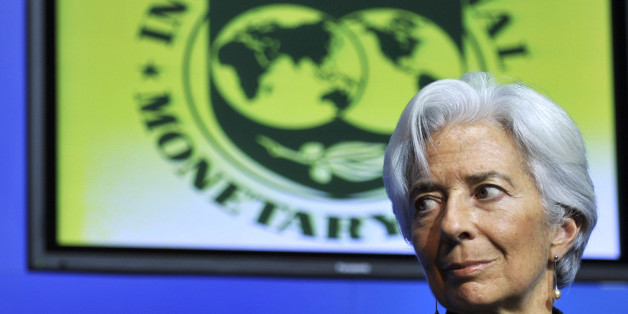 DUBLIN, IRELAND - JANUARY 19: Christine Lagarde , Managing Director of the IMF (International Monetary Fund) meets with the Irish Minister for Finance, Michael Noonan at Government buildings on January 19, 2015 in Dublin, Ireland. (Photo by Clodagh Kilcoyne/Getty Images)