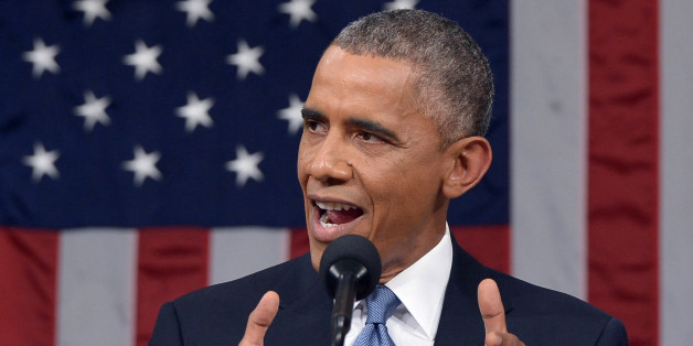 President Barack Obama delivers his State of the Union address to a joint session of Congress on Capitol Hill on Tuesday, Jan. 20, 2015, in Washington. (AP Photo/Mandel Ngan, Pool)