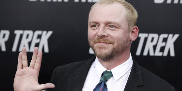 Simon Pegg arrives at the premiere of "Star Trek" in Los Angeles on Thursday, April 30, 2009. (AP Photo/Matt Sayles)