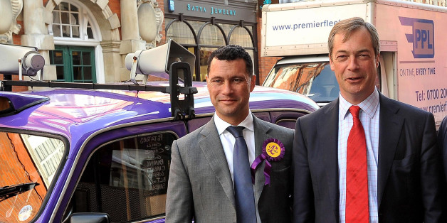 Ukip's migration spokesman Steven Woolfe with party leader Nigel Farage,