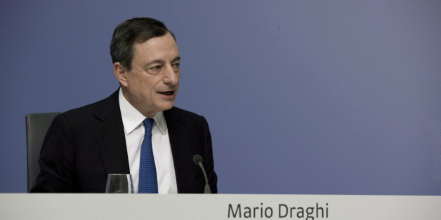 GERMANY, FRANKFURT - JANUARY 22:Â Mario Draghi, president of the European Central Bank (ECB), during the press conference in Frankfurt, on January 22, 2015 in Frankfurt, Germany. (Photo by Ulrich Baumgarten via Getty Images)