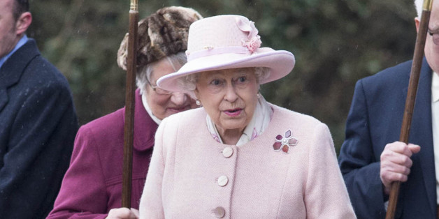Photo by: KGC-178/STAR MAX/IPx 2/1/15 Queen Elizabeth ll attends the Sunday Service at West Newton Church. (King's Lynn, England, UK)