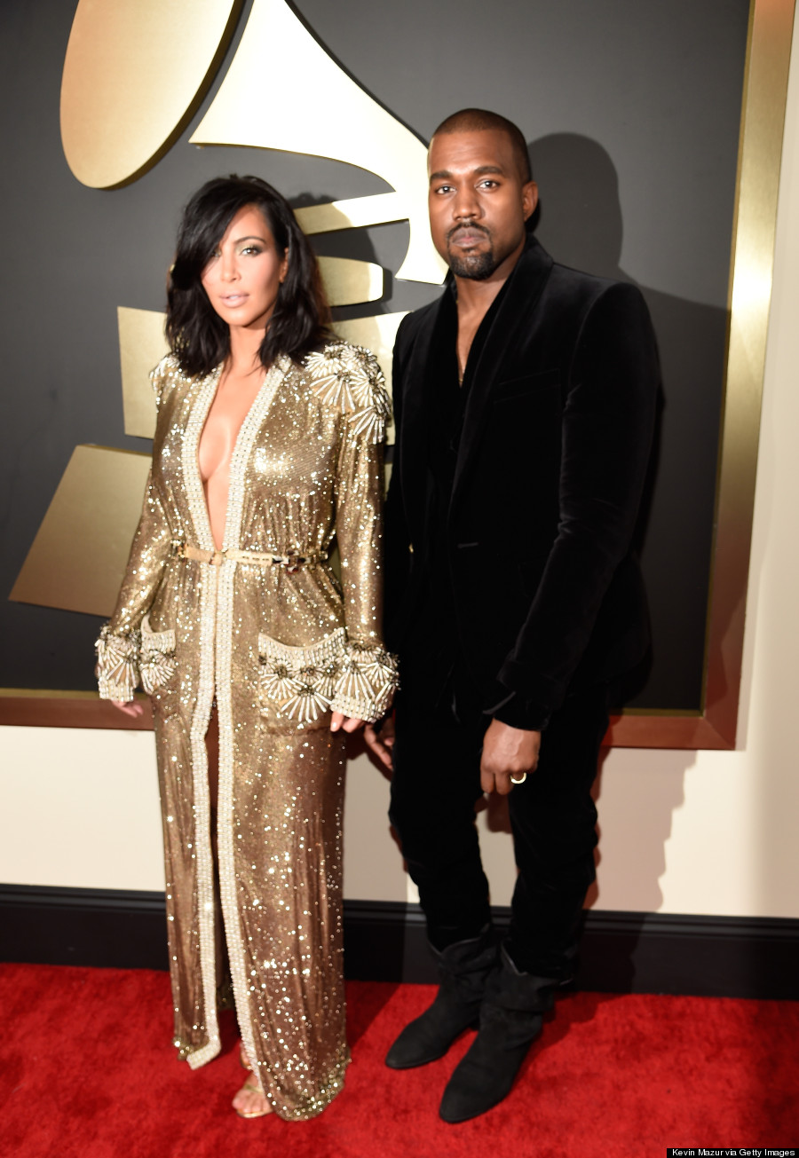 Kim Kardashian's Grammys 2015 Dress Channels Jennifer Lopez | HuffPost ...