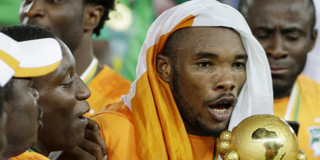 Sérey Dié s'échappe Sunday, Feb. 8, 2015. (AP Photo/Sunday Alamba)