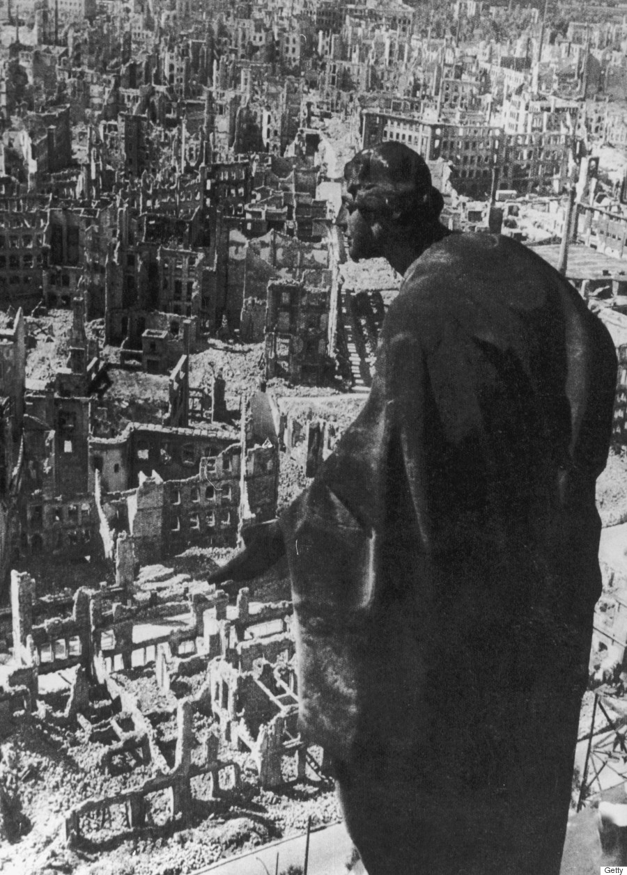 Dresden Bombing Anniversary Photos Contrast 1945 Devastation With 70 Years On 