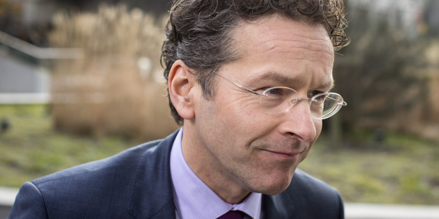 Jeroen Dijsselbloem, Dutch finance minister and president of the Eurogroup, arrives for an emergency meeting of European finance ministers in Brussels, Belgium, on Wednesday, Feb. 11, 2015. Euro-area finance ministers challenged Greece to lay out ideas for a deal with its official creditors, saying they'll listen without anticipating an immediate accord. Photographer: Jasper Juinen/Bloomberg via Getty Images