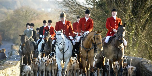 Riders meet for the Avon Vale Boxing Day Hunt on December 26, 2014 in Lacock, England. Boxing Day is traditionally the biggest event in the hunt calendar and despite 10 years having passed since the Hunting Act effectively outlawed fox hunting, the day reportedly drew tens of thousands of supporters to meets across the country
