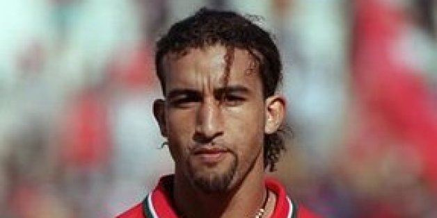 Morocco's Mustapha Hadji of Coventry City shoots the ball during a practice at Sarajevo's Kosevo Olympic stadium April 24. Bosnia will entertain FIFA's selection of World Stars on Tuesday evening in a "Football for Peace" charity match.DS/FMS