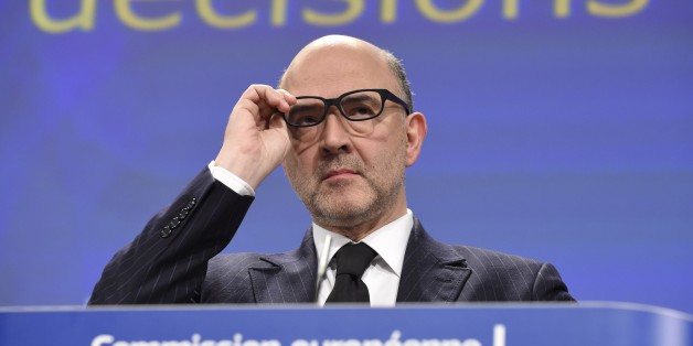 EU economic and financial affairs commissioner Pierre Moscovici gives a press conference on February 25, 2015 at the EU Parliament in Brussels. The EU on February 25 gave France a further two years until 2017 to bring its budget deficit back into line with Brussels rules, meaning the eurozone's second biggest economy avoids a fine for now. Paris must however present a reform plan to Brussels by April to show how it intends to get its finances back in order, added the European Commission, the executive body of the 28-nation EU. AFP PHOTO / JOHN THYS (Photo credit should read JOHN THYS/AFP/Getty Images)