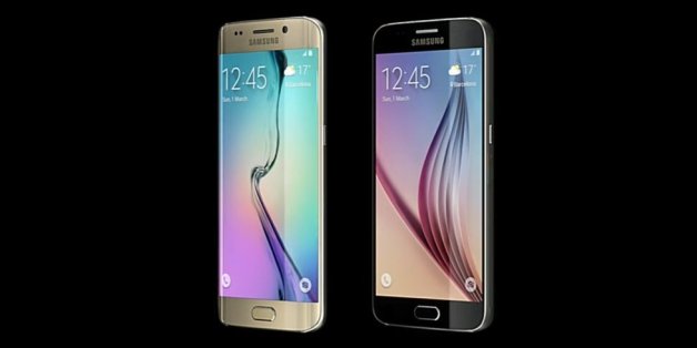 JK Shin, CEO of Samsung's mobile division, shows the new Galaxy S6 and S6 Edge, during a Samsung Galaxy Unpacked 2015 event on the eve of this weekâs Mobile World Congress wireless show, in Barcelona, Spain, Sunday, March 1, 2015. Samsung unveiled a stylish new flagship phone that ditches its signature plastic design for metal and glass. The South Korean phone manufacturer also unveiled a premium model with a display that curves around the left and right edges so that information can be qui